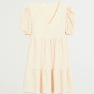 Mango Puffed Sleeve Dress